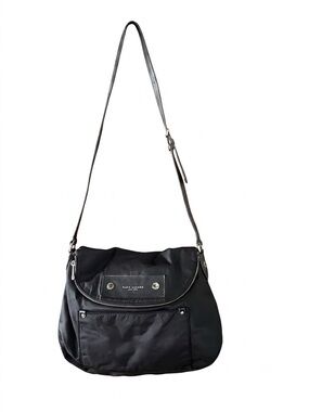 Marc Jacobs Black Nylon Natasha Crossbody Messenger Bag  medium to large size
